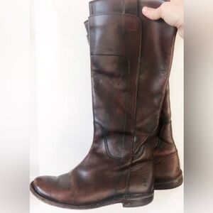 Frye Brown Leather Knee-High Boots - 6.5